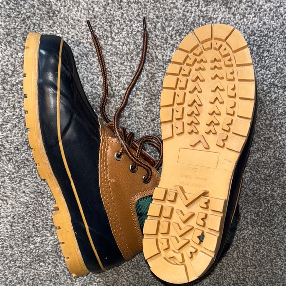 ITASCA Brown and Black Rain & Snow Boots with Lace-Up Design men’s size 7 - Picture 11 of 11